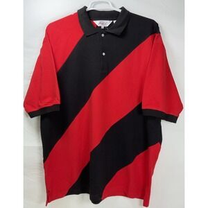 NWOT Men's Tonix Noloco Big‎ & Tall Color Block Polo Shirt Red & Black XXXL 3XL